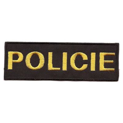POLICE small black patch with yellow thread VELCRO