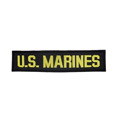 Patch U.S. MARINES - black with yellow thread