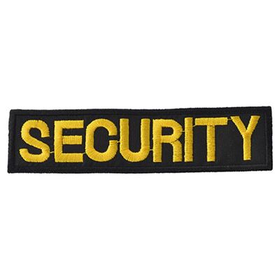 Patch SECURITY - black with yellow thread