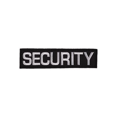 Patch SECURITY - black with white thread VELCRO