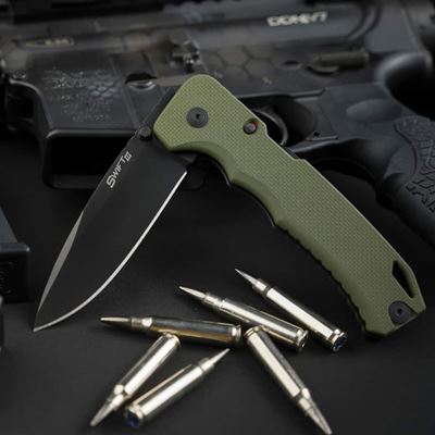 Folding Knife SWIFT III Fine Edge OLIVE DRAB