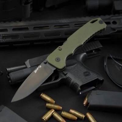Folding Knife SWIFT III Fine Edge OLIVE DRAB