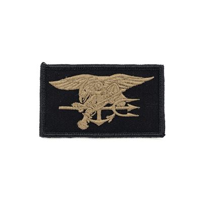 Patch NAVY SEAL velcro COYOTE on BLACK