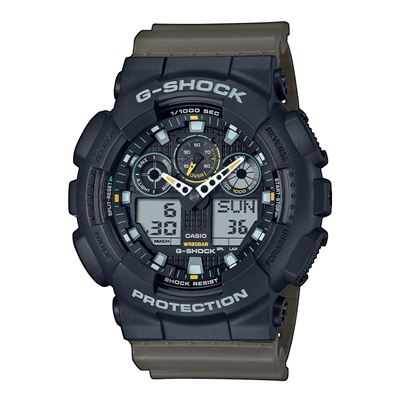 Men's sports watch GA-100TU-1A3 BLACK/OLIVE GREEN