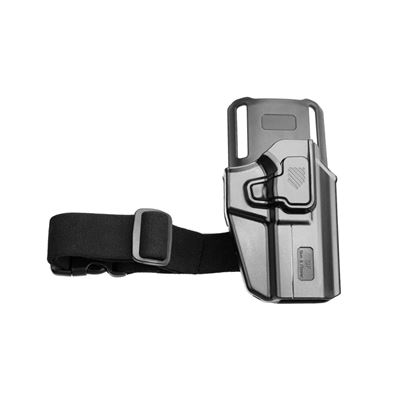 Universal OWB Holster UNI PRO with Safety Strap RIGHT-HANDED BLACK  GF-POUNIBR 2