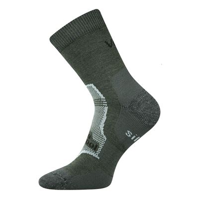 GRANIT winter woollen socks with silver DARK GREEN
