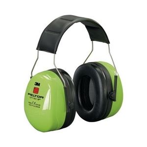 PELTOR Optime III REFLEX GREEN noise-cancelling headphones, used