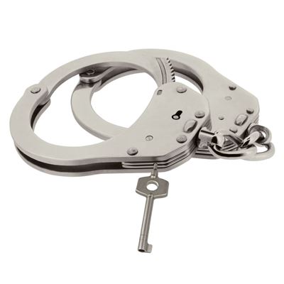 Stainless steel police handcuffs