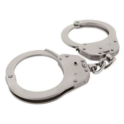 Stainless steel police handcuffs