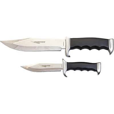 Bowie Knife Set- Black Pakkawood Handle Mirror Polished