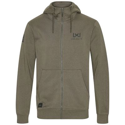 WX Urban Hoodie zip SAGE GREEN/OD GREEN