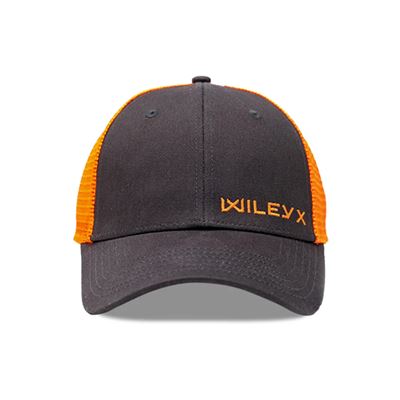 Trucker cap ORANGE horizontal logo WILEY X GREY/ORANGE WILEY X J914-W 2