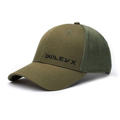 Trucker cap WILEY X OLIVE GREEN horizontal logo