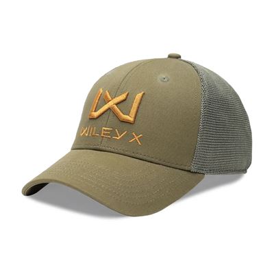 Trucker cap TAN logo WILEY X GREEN