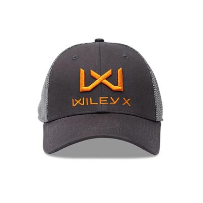 Trucker cap ORANGE logo WILEY X GREY WILEY X J932-W 2