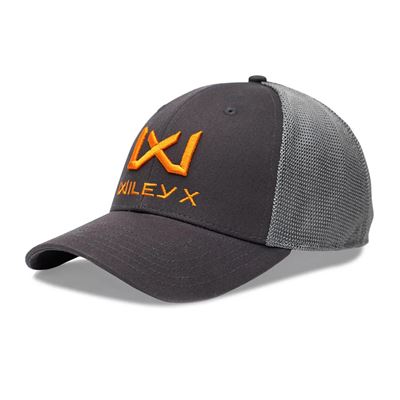 Trucker cap ORANGE logo WILEY X GREY