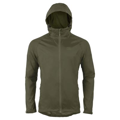 STOW & GO waterproof jacket with hood foldable OLIV