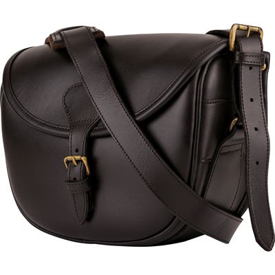 Leather Cartridge Bag DARK BROWN