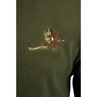 Fleece Pullover with a Pheasant Motif GREEN JACK PYKE JFLTPHM 6
