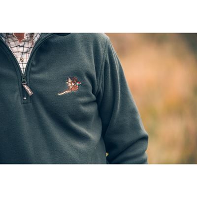 Fleece Pullover with a Pheasant Motif GREEN JACK PYKE JFLTPHM 10