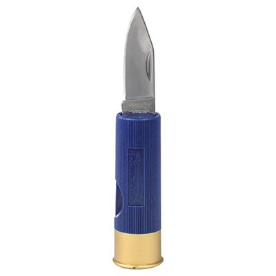 Folding knife 4 cm SHOTGUN in the shape of shotgun shells BLUE