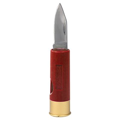 Folding knife 4 cm SHOTGUN in the shape of shotgun shells RED