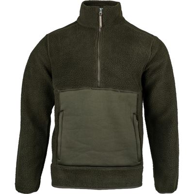 Sherpa Fleece Pullover DARK OLIVE