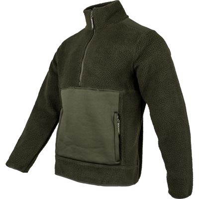 Sherpa Fleece Pullover DARK OLIVE