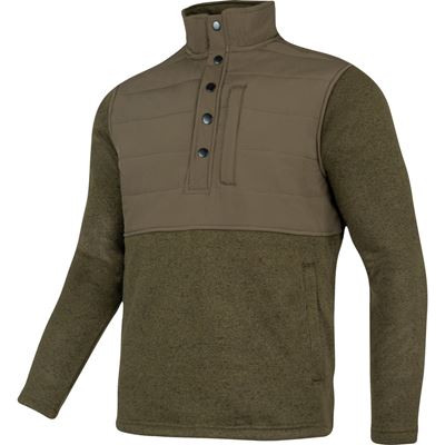 Snap Neck Pullover OLIVE