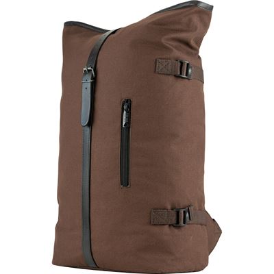 Backpack FOLD TOP Canvas BROWN