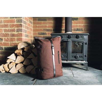 Backpack FOLD TOP Canvas BROWN