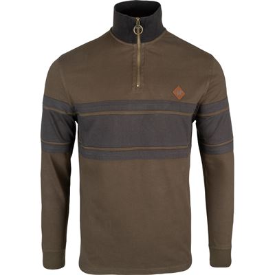 Half Zip Contrast Sweatshirt GREEN