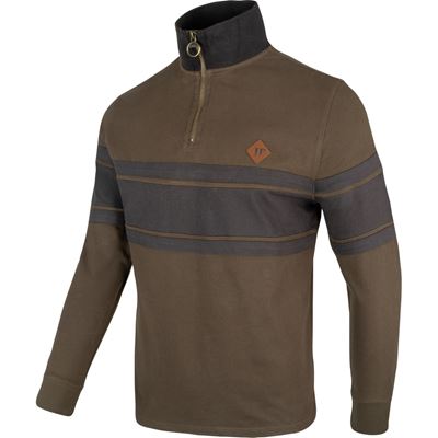 Half Zip Contrast Sweatshirt GREEN