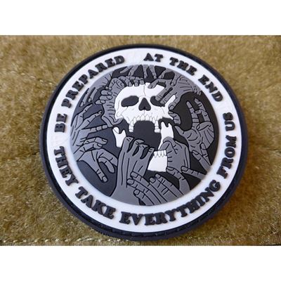 Patch AT THE END Plastic BLACK/WHITE