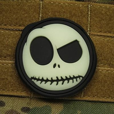 Patch NIGHTMARE SMILEY plastic GLOW IN THE DARK