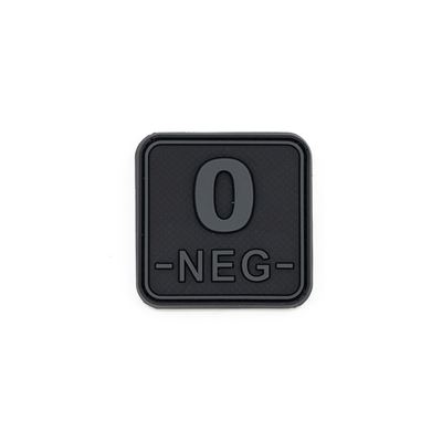 Plastic Velcro Blood Patch 0- NEG BLACK