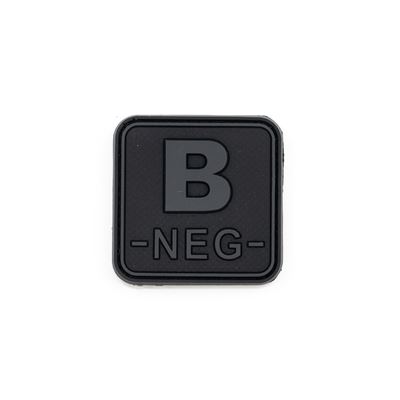 Plastic Velcro Blood Patch B- NEG BLACK