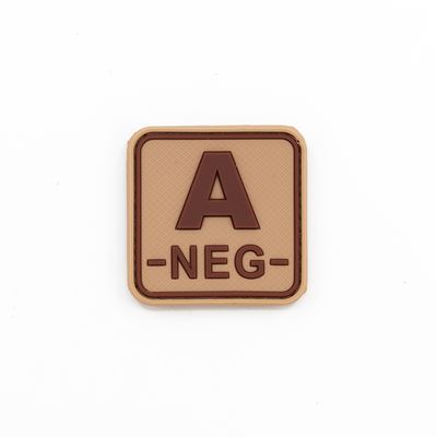 Plastic Velcro Blood Patch A- NEG DESERT