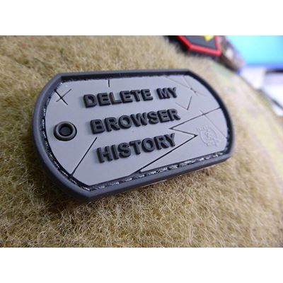 DOG TAG plast BROWSER HISTORY velcro Patch