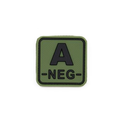 Plastic Velcro Blood Patch A- NEG GREEN