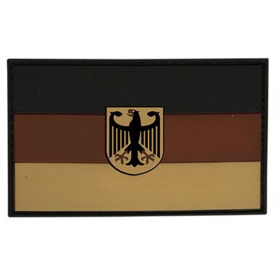 Patch GERMAN flag rubber velcro DESERT