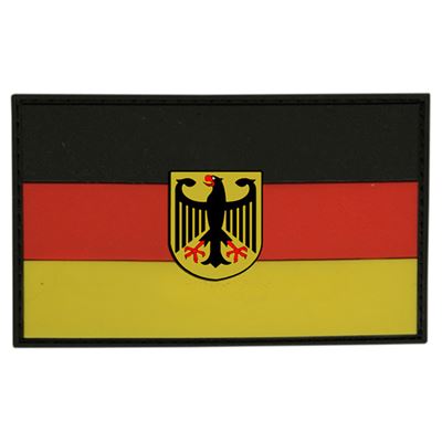 Patch GERMAN flag rubber FULLCOLOR velcro