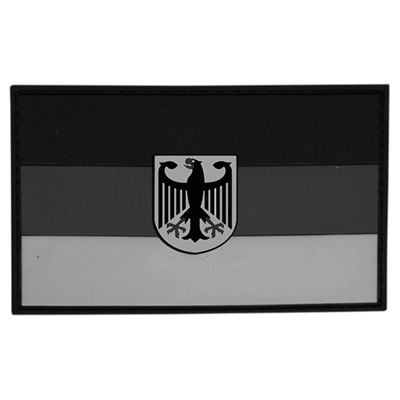 Patch GERMAN flag rubber velcro GREY