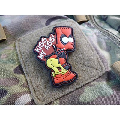 Patch KISS MY ASS Plastic Velcro JACKETS TO GO JTG-DPS-FC 2