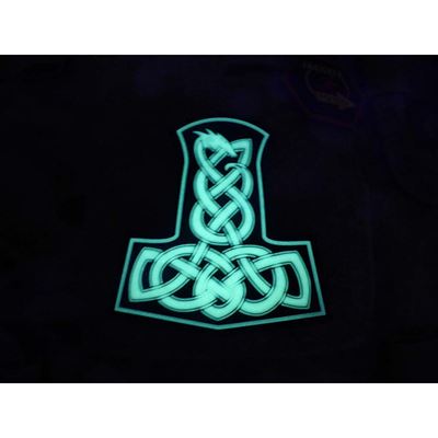 DRAGON Thors Hammer patch GLOW IN THE DARK