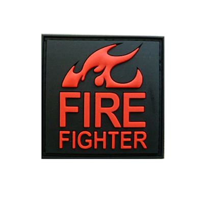 Patch FIRE FIGHTER plastic BLACK