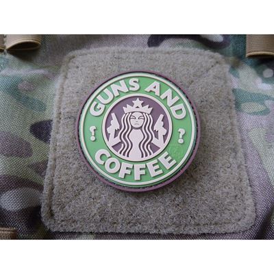 Patch GUNS AND COFFEE plastic MULTICAM ®