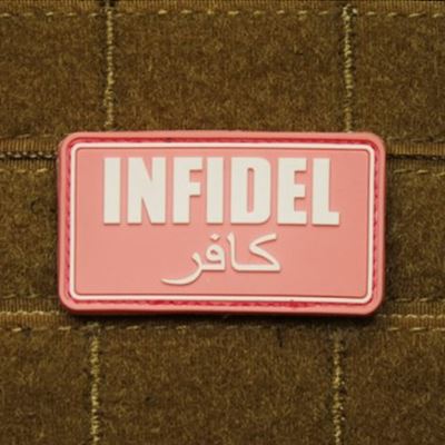 Patch INFIDEL plastic pink / white