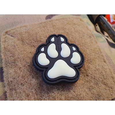 Patch K9 dog paw plastic velcro GLOW IN THE DARK