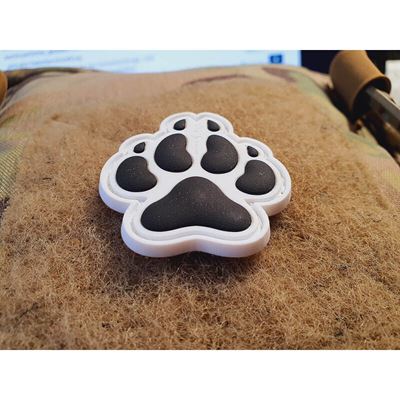 Patch K9 dog paw plastic velcro WHITE JACKETS TO GO JTG-K9P-WB 2
